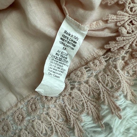 Terzo Millennio Linen Lace Trim Blouse - Picture 4 of 8